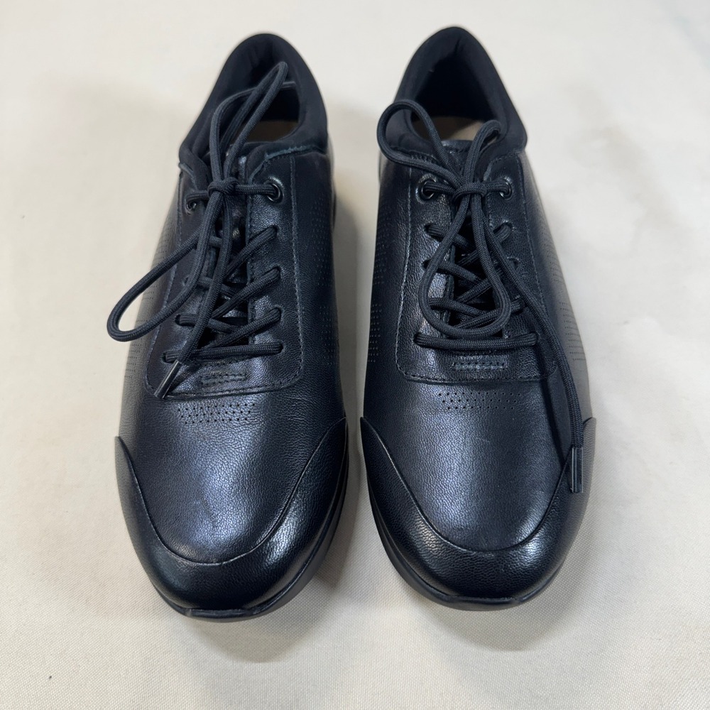 Piloti Vittoria Triple Black Leather Driving Shoes Women's US Size 7.5 Sleek EUC